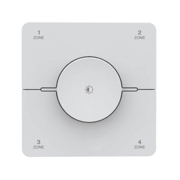 s.luce Smart-Dim-Set 4-Zonen 230V mit Fernbedienung inkl. Einbau - weiße Wand-Fernbedienung mit Drehregler für 4 Zonen