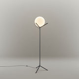 s.luce Orb Poseidon floor lamp with glass globe 175cm