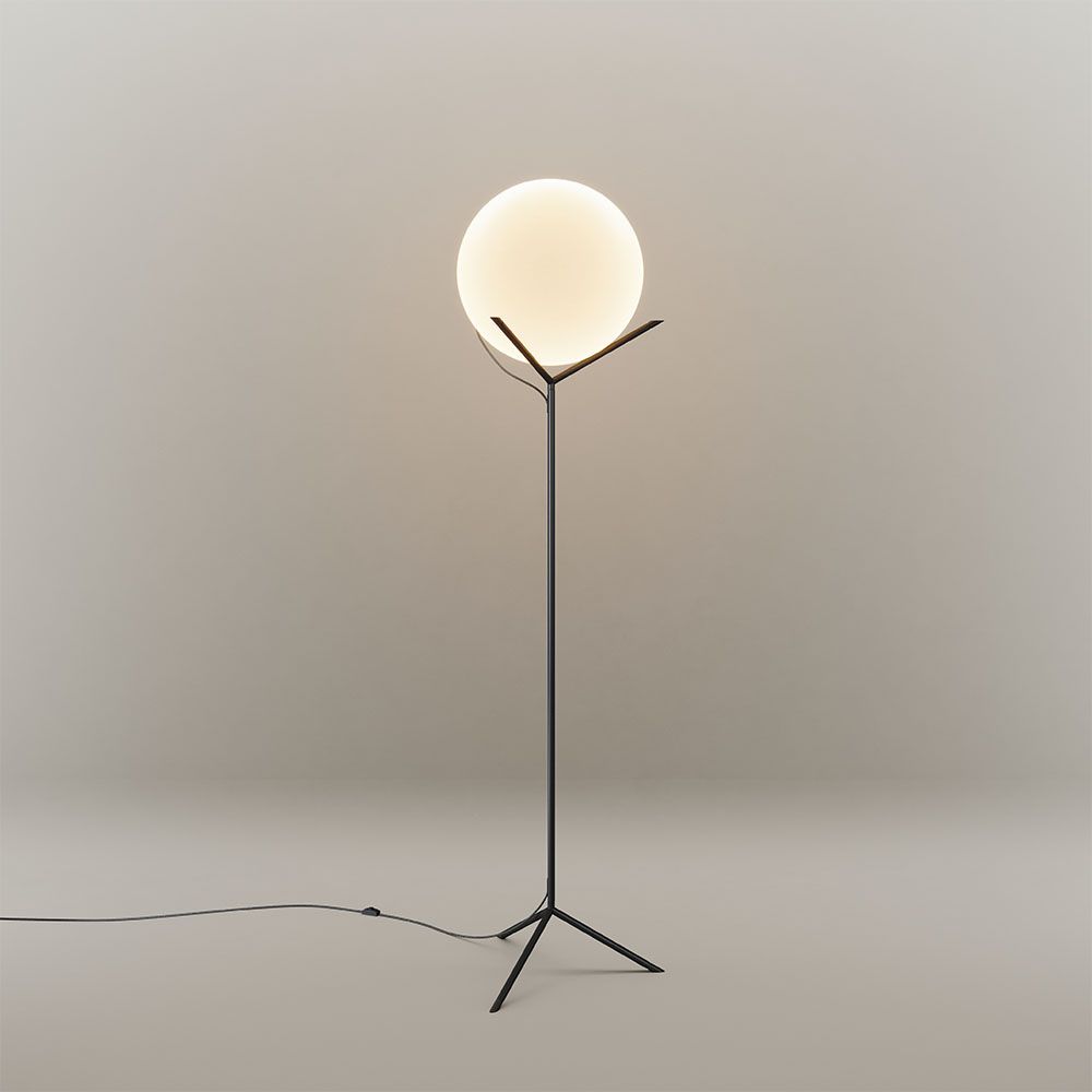 s.luce Orb Poseidon floor lamp with glass globe 175cm