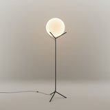 s.luce Orb Poseidon floor lamp with glass globe 175cm