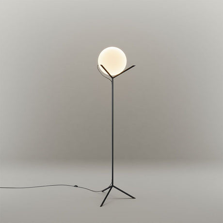 s.luce Orb Poseidon, lampada da terra con globo di vetro 175cm