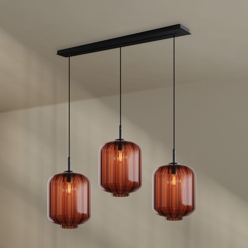 s.luce Velo lámpara de mesa de comedor 3 luces con dosel 120cm Ø 25cm