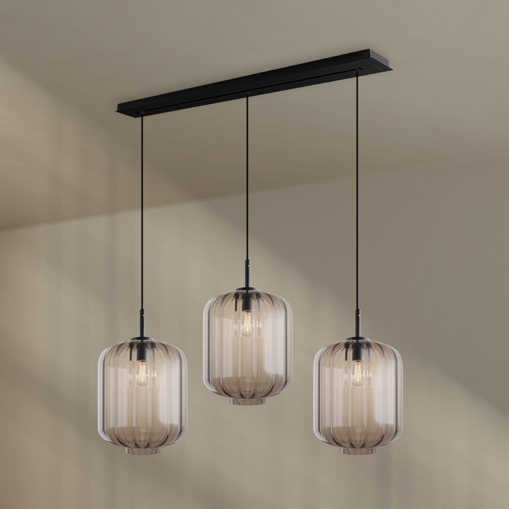 s.luce Velo lámpara de mesa de comedor 3 luces con dosel 120cm Ø 25cm