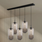 s.luce Velo dining table lamp 5-light 160cm canopy Ø 18cm