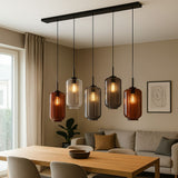 s.luce Velo dining table lamp 5-light 160cm canopy Ø 18cm