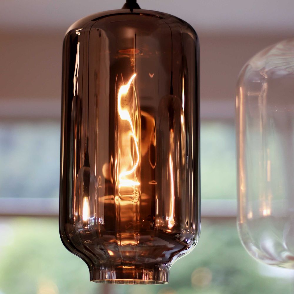 s.luce Velo Esstischleuchte 5-flammig 160cm Baldachin Ø 18cm – eleganter Glas-Pendelleuchte für stilvolle Essbereiche
