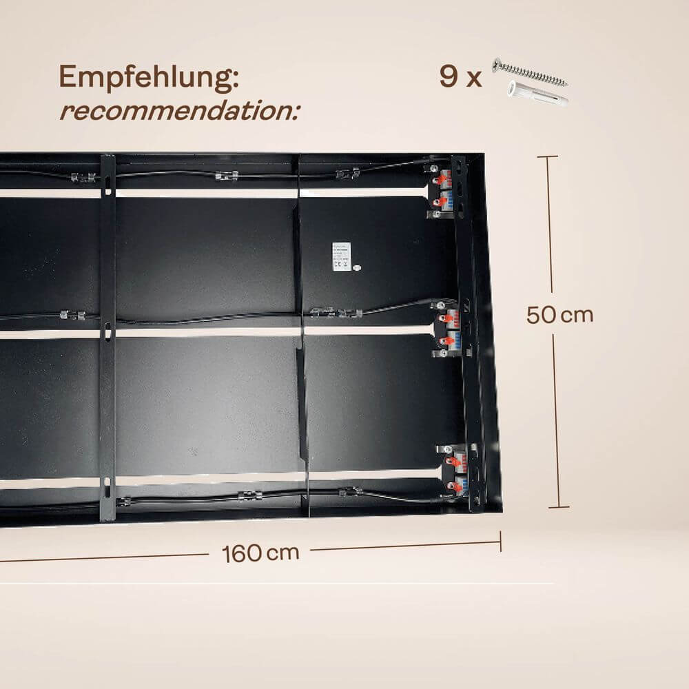 s.luce Velo Esszimmerlampe 12-flammig 200cm 3-reihig Ø 18/20/25cm Montageanleitung mit empfohlenen Schrauben.