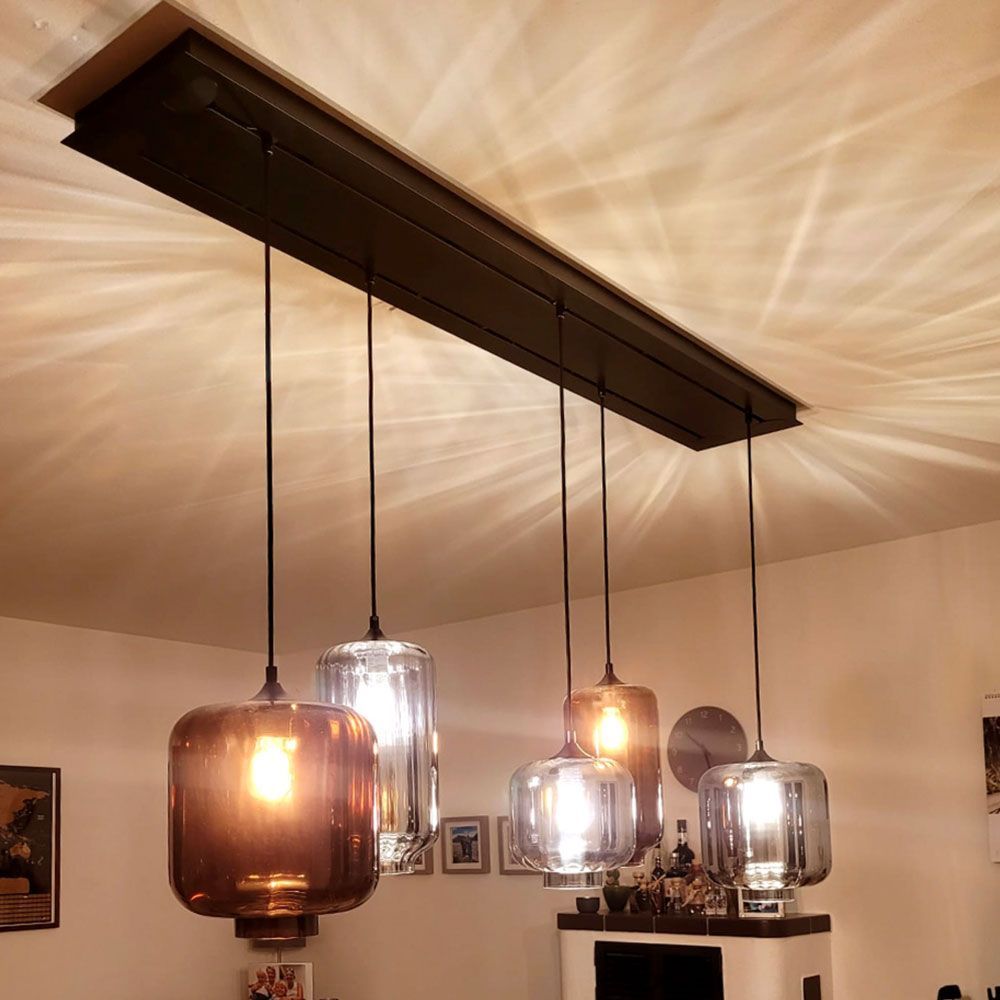 s.luce Velo lampada per sala da pranzo a 12 luci 200cm a 3 file Ø 18/20/25cm
