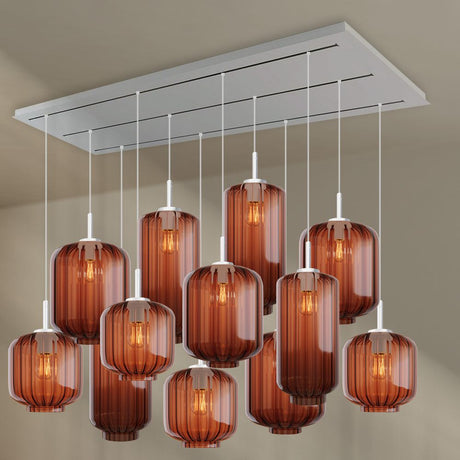 s.luce Velo lampa do jadalni 12-światło 200cm 3-rzędowa Ø 18/20/25cm