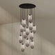 s.luce Velo Galerieleuchte 12-flammig Ø 80cm Baldachin Ø 18cm mit eleganten Glas-Pendelleuchten.