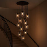 s.luce Velo 12-flammige Galerieleuchte mit elegantem Baldachin, ideales Licht für große Räume.