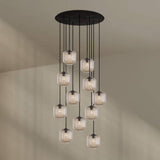 s.luce Velo 12-flammige Galerieleuchte mit eleganten Pendelleuchten für stilvolles Licht in großen Räumen.