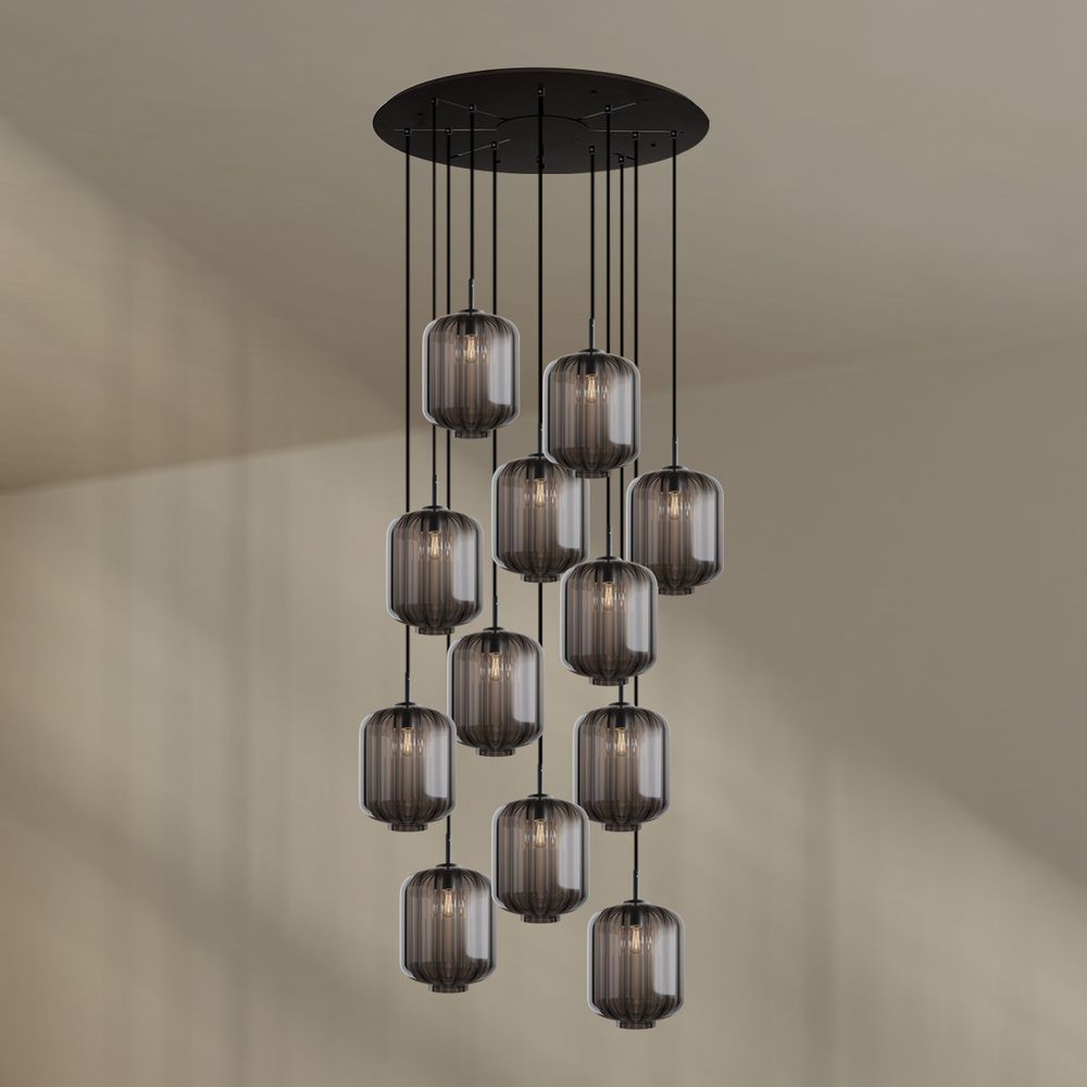 s.luce Velo galerie hanglamp 12-lichts Ø 80cm Ø 25cm
