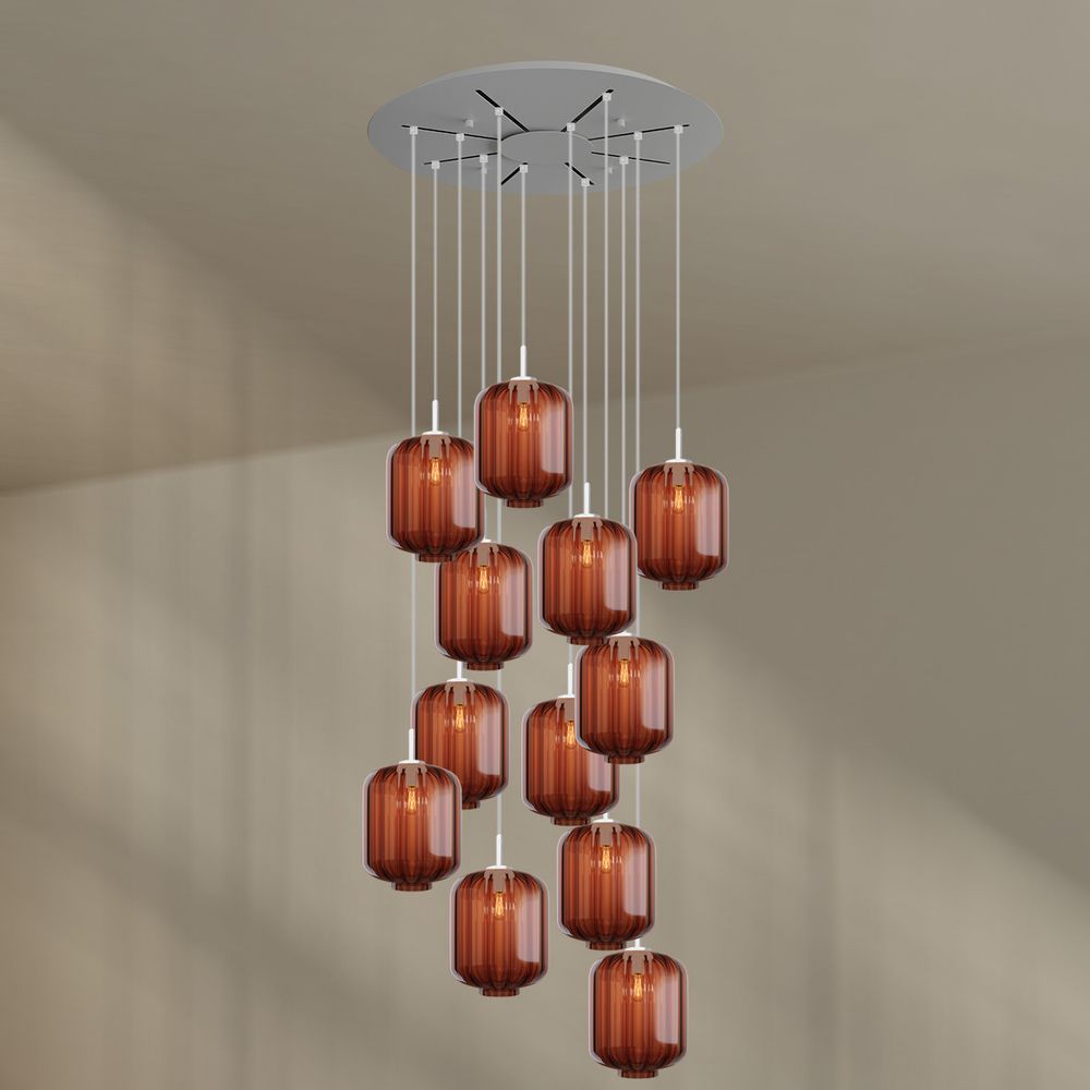 s.luce Velo galerie hanglamp 12-lichts Ø 80cm Ø 25cm