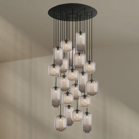 s.luce Lampa galeryjna Velo 20-light Ø 120cm Ø 18/20/25cm