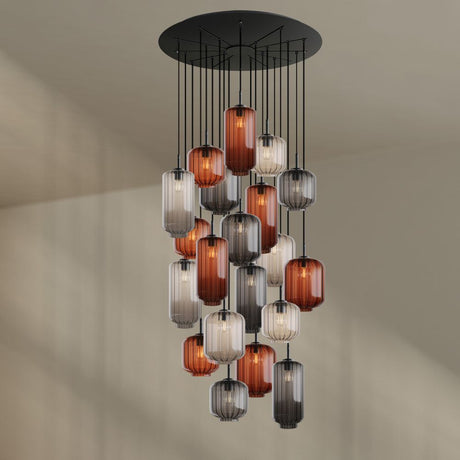 s.luce Lampa galeryjna Velo 20-light Ø 120cm Ø 18/20/25cm