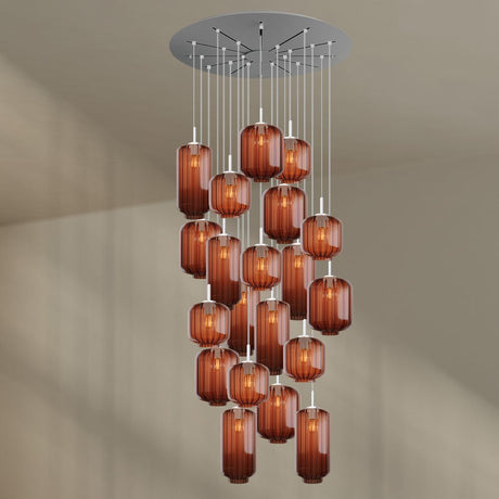 s.luce Lampa galeryjna Velo 20-light Ø 120cm Ø 18/20/25cm