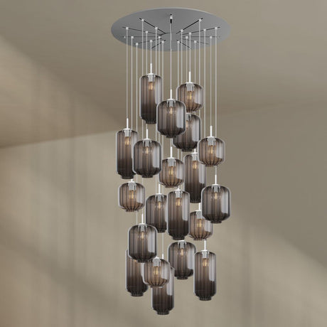 s.luce Lampa galeryjna Velo 20-light Ø 120cm Ø 18/20/25cm