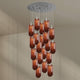 s.luce Velo Galerie-Pendelleuchte 20-flammig Ø 120cm Ø 18cm in edlen Farben mit Harmonischer Lichtverteilung