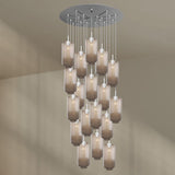 s.luce Velo Galerie-Pendelleuchte 20-flammig Ø 120cm Ø 18cm in edlem Design und harmonischer Lichtverteilung.