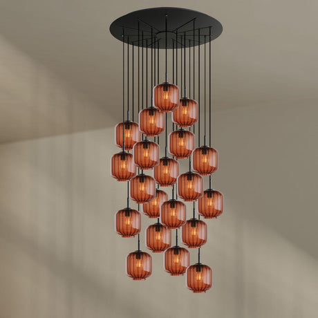 s.luce Velo gallery light 20 luci Ø 120cm baldacchino Ø 20cm