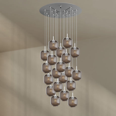 s.luce Velo gallery light 20 luci Ø 120cm baldacchino Ø 20cm
