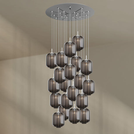 s.luce Lámpara de galería Velo 20 luces Ø 120cm Ø 25cm