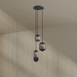 s.luce Velo galerielamp 3-lichts Ø 40cm baldakijn Ø 18/20/25cm