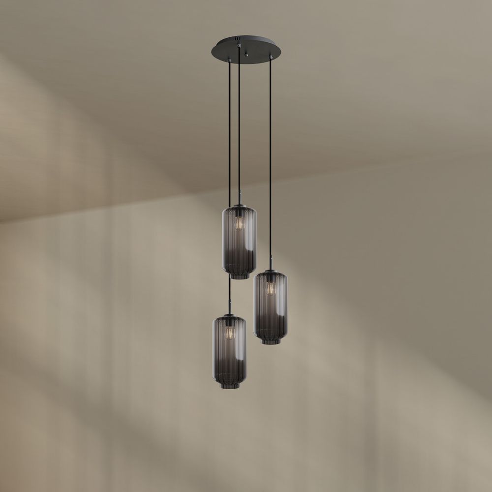 s.luce Velo gallerilampe 3-lys Ø 40cm baldakin Ø 18cm