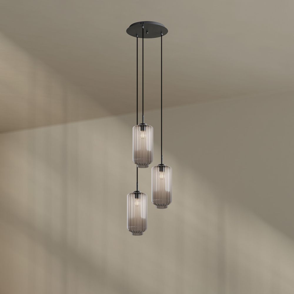 s.luce Velo gallerilampe 3-lys Ø 40cm baldakin Ø 18cm