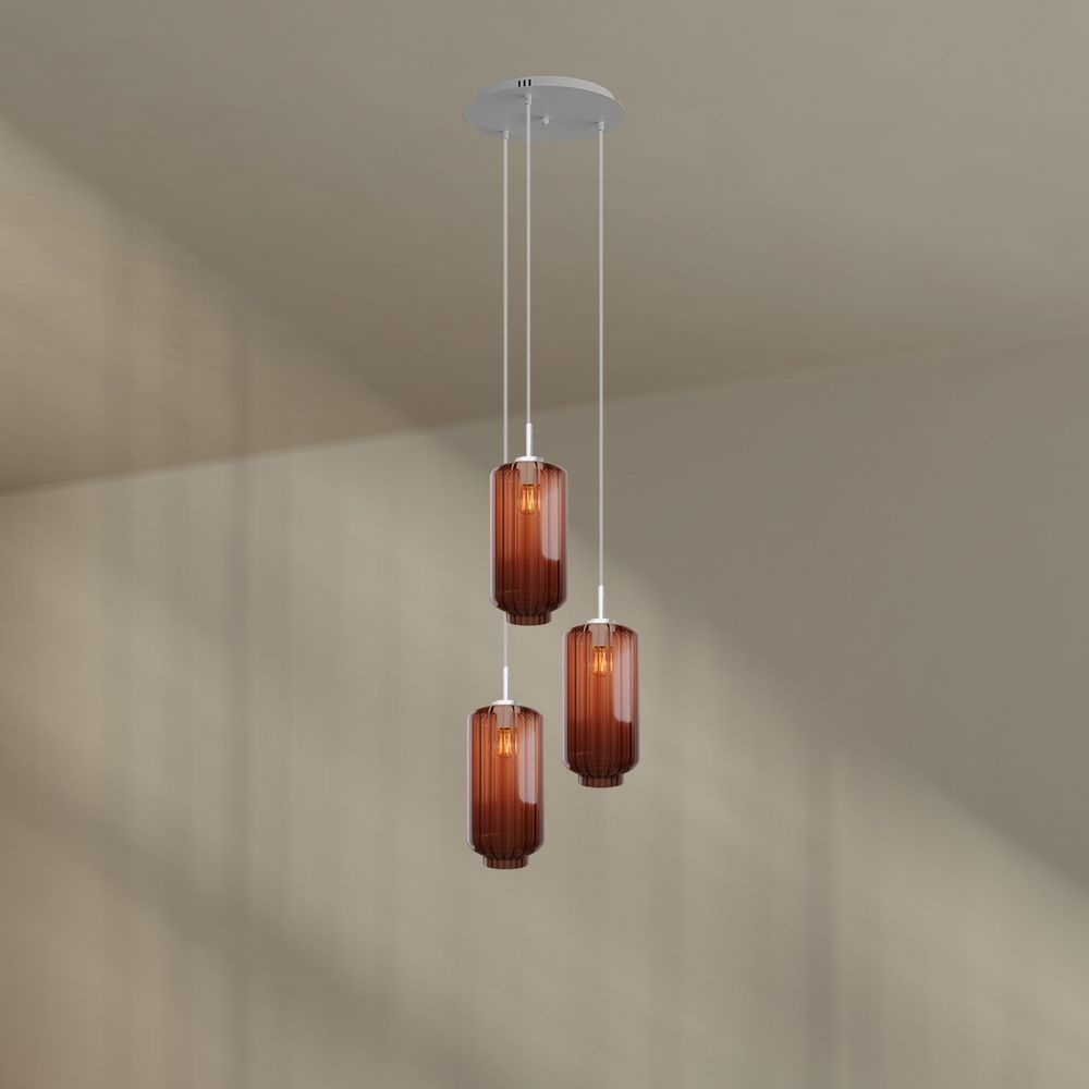 s.luce Velo gallerilampe 3-lys Ø 40cm baldakin Ø 18cm