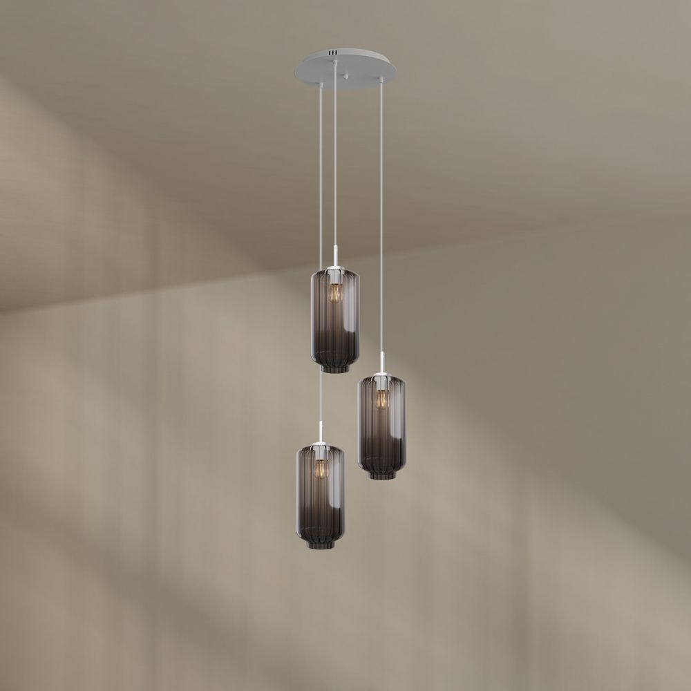 s.luce Velo gallerilampe 3-lys Ø 40cm baldakin Ø 18cm