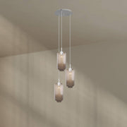 s.luce Lámpara de galería Velo 3 luces Ø 40cm dosel Ø 18cm