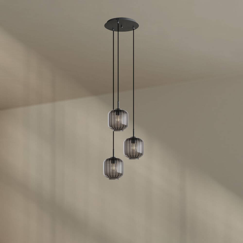 s.luce Velo 3-flammige Galerieleuchte mit elegantem Baldachin, ideal für stilvolle Lichtakzente.