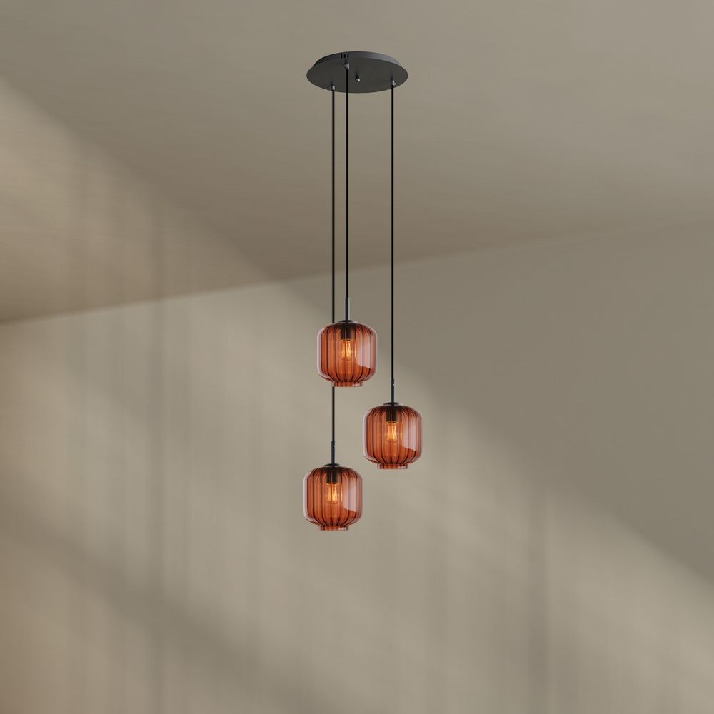 s.luce Velo 3-lichts galerielamp Ø 40cm Baldakijn Ø 20cm
