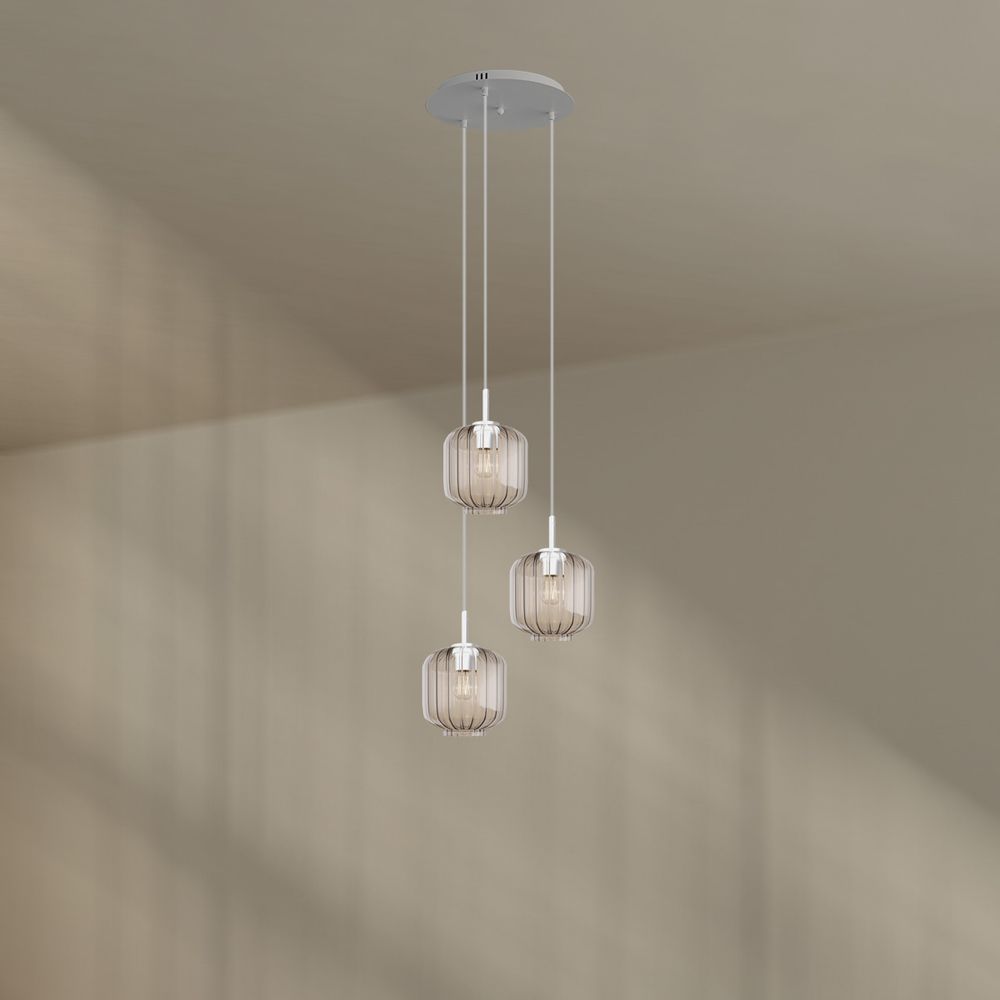 s.luce Velo 3-lichts galerielamp Ø 40cm Baldakijn Ø 20cm