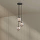 s.luce Velo 3-flammige Galerielampe Ø 40cm Baldachin Ø 25cm – mundgeblasene Glas-Pendelleuchten, moderne Hängelampe für Galerie und Treppenhaus