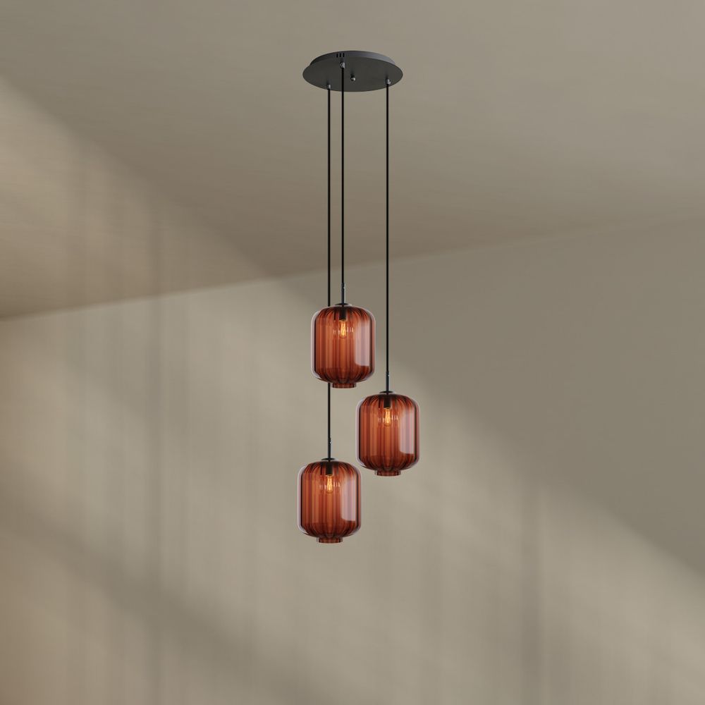 s.luce Velo 3-lichts galerielamp Ø 40cm kap Ø 25cm