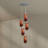 s.luce Velo gallery light a 5 fiamme Ø 60cm baldacchino Ø 18cm