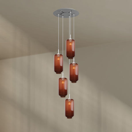 s.luce Lampa galeryjna Velo 5-płomienna Ø 60 cm daszek Ø 18 cm