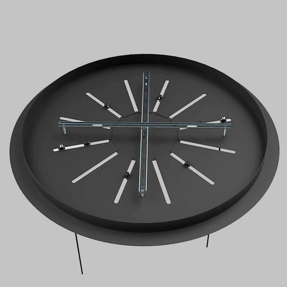s.luce Velo Galerieleuchte 5-flammig Ø 60cm Baldachin Ø 18cm mit elegantem Design und modernen Glaspendeln.