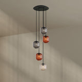 s.luce Velo 5-lichts galerielamp Ø 60cm kap Ø 20cm