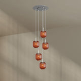 s.luce Velo 5-lichts galerielamp Ø 60cm kap Ø 20cm