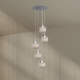 s.luce Velo 5-lichts galerielamp Ø 60cm kap Ø 20cm