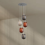 s.luce Velo gallery hanglamp 5-lichts Ø 60cm baldakijn Ø 25cm