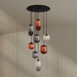 s.luce Velo 8-flammige Galerieleuchte mit eleganten Pendelleuchten aus Glas für stilvolles Lichtdesign.