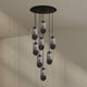 s.luce Velo 8-flammige Galerieleuchte Ø 80cm Baldachin Ø 18cm mit eleganten Pendelleuchten aus Glas.