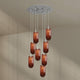 s.luce Velo 8-flammige Galerieleuchte Ø 80cm Baldachin Ø 18cm mit eleganter Glasoberfläche und stilvollem Design.