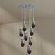 s.luce Velo 8-flammige Galerieleuchte Ø 80cm Baldachin Ø 18cm mit eleganten Pendelleuchten aus Glas.