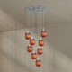 s.luce Velo Galerielampe 8-flammig Ø 80cm Baldachin Ø 20cm mit stilvollem Pendelleuchten-Design